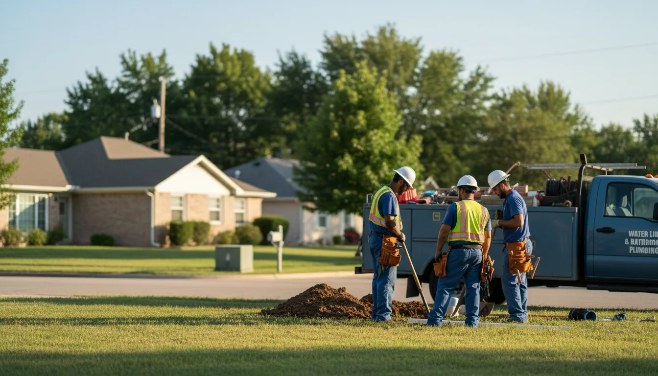 Residential water line and bathroom plumbing service in Park City, MT